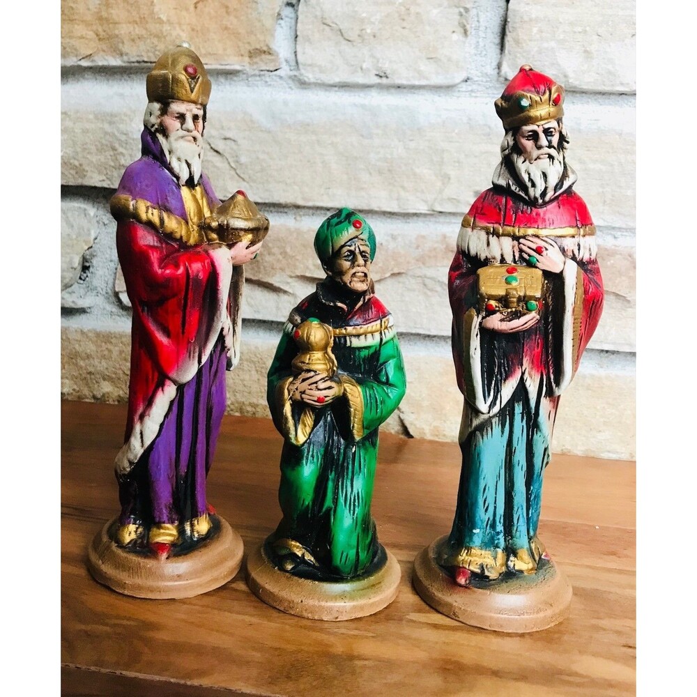 ARDCO OF DALLAS Wisemen Magi Figures Chalkware from Japan VINTAGE Mid-Century